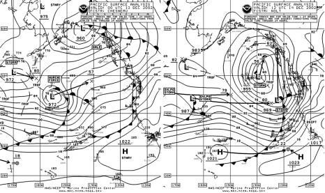 Figure 6 - North Pacific Surface Analysis Chart