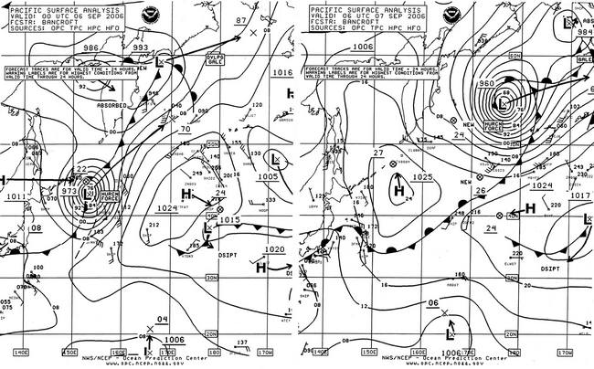 OPC North Pacific Surface Analysis charts