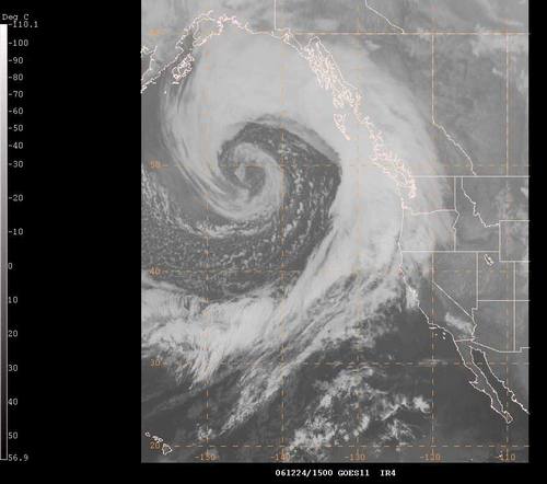 GOES11 infrared satellite image