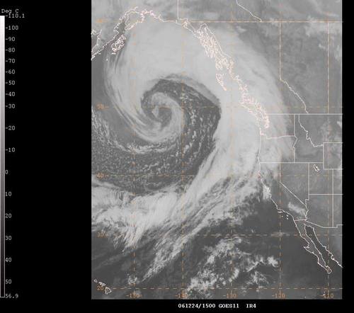  GOES11 infrared satellite image