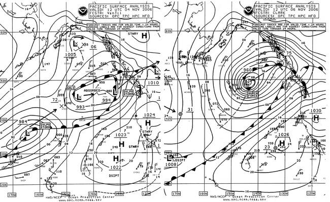 OPC North Pacific Surface Analysis charts