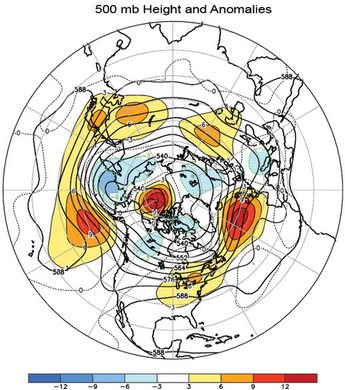 Northern Hemisphere mean and 500 hPa geopotencial height