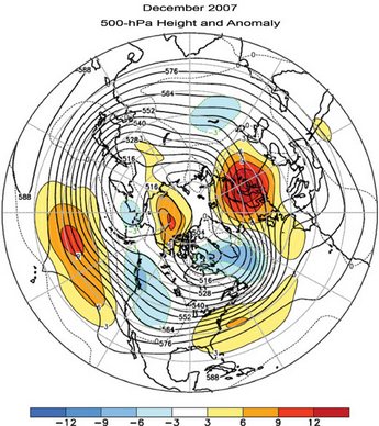 Northern Hemisphere mean and 500 hPa geopotencial height