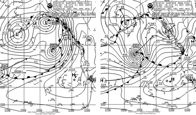 North Pacific Surface Analysis charts