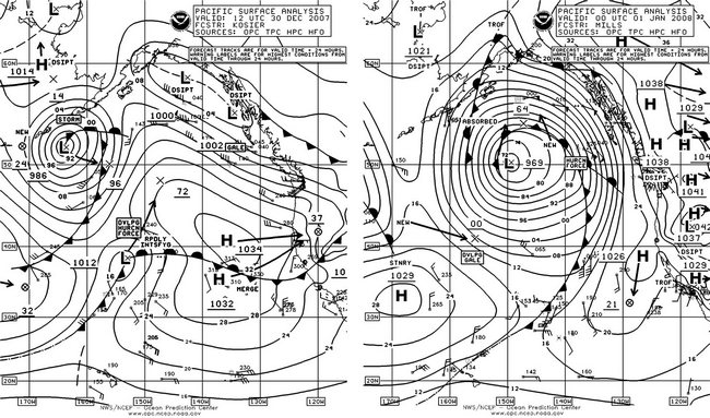 North Pacific Surface Analysis charts