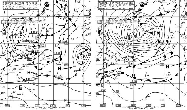 North Pacific Surface Analysis charts