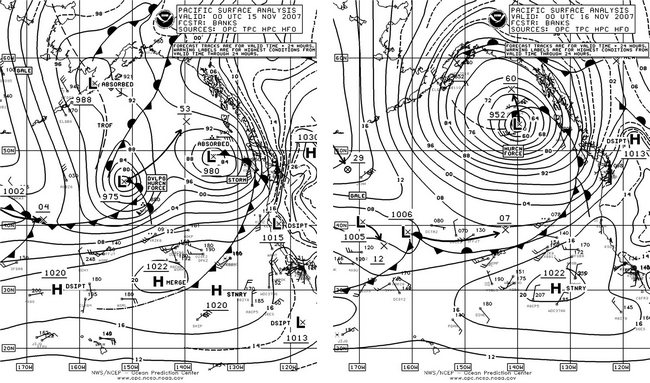 North Pacific Surface Analysis charts