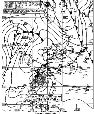 Figure 3 - OPC North Atlantic Surface 
Analysis chart - click to enlarge