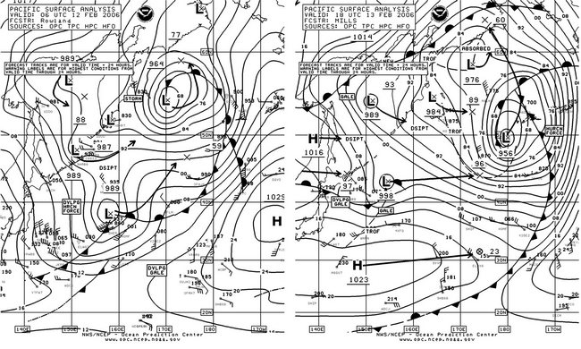 Figure 14. OPC North Pacific Surface Analysis charts. Click to enlarge