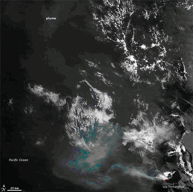 A NASA Terra satellite image of the
Galapagos Islands