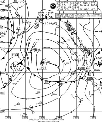 OPC North Pacific Surface Analysis charts
