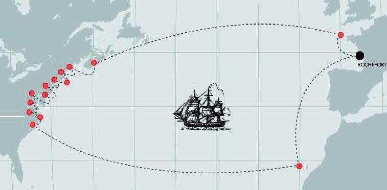 Hermione Voyage Map Hermione Voyage Map
