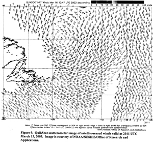 Figure 9 - QuikSCAT Scatterometer Image - Click to Enlarge