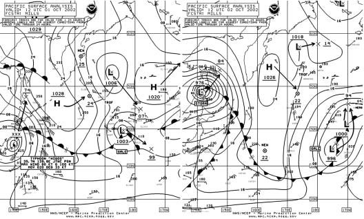 Figure 1 - North Pacific Surface Analysis 
Chart