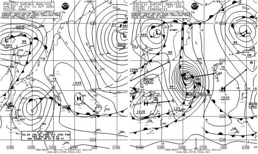 Figure 2 - North Pacific Surface Analysis 
Chart
