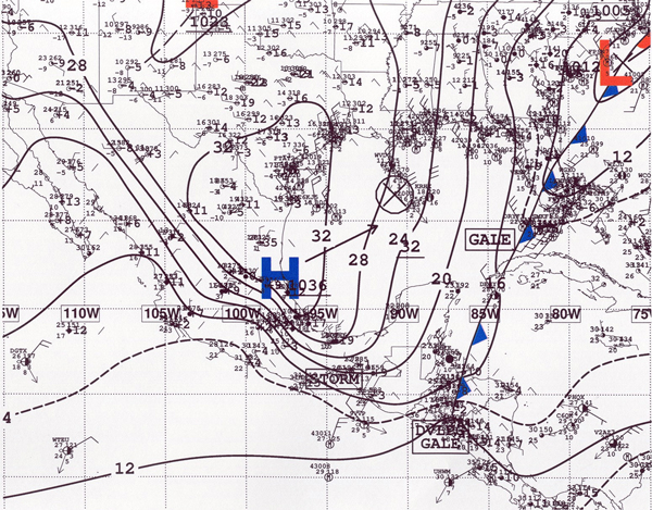 Figure
3 - Surface Analysis Chart