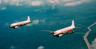 DC 6 aircraft used in hurricane research