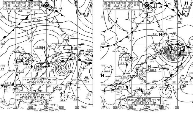 OPC North Atlantic Surface Analysis charts