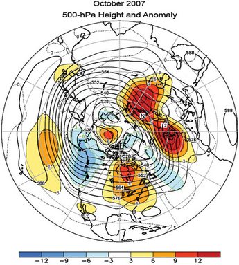 Northern Hemisphere mean and 500 hPa geopotencial height