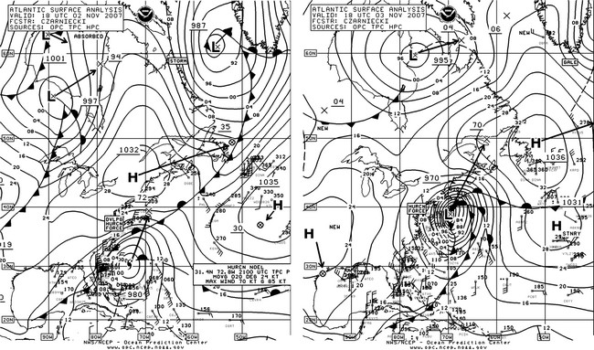 North Atlantic Surface Analysis charts