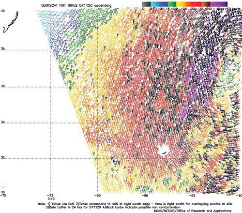 High-resolution QuickScat scatterometer