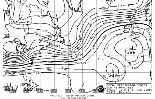 OPC North Atlantic 500 hPa analysis