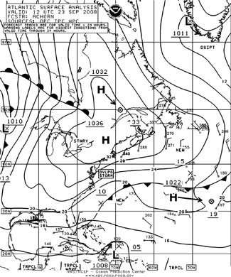 Figure 5. OPC North Atlantic Surface Analysis
