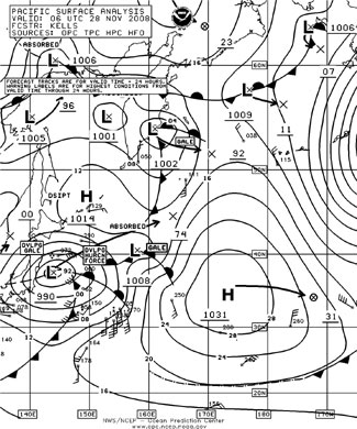 OPC North Pacific Surface Analysis charts