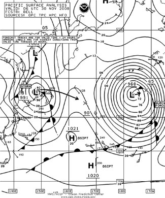 OPC North Pacific Surface Analysis charts