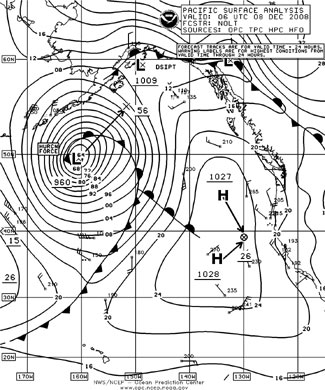 OPC North Pacific Surface Analysis charts