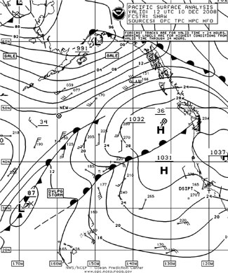 OPC North Pacific Surface Analysis charts