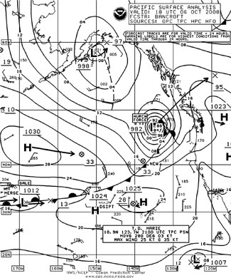 OPC North Pacific Surface Analysis charts