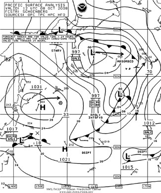 OPC North Pacific Surface Analysis charts