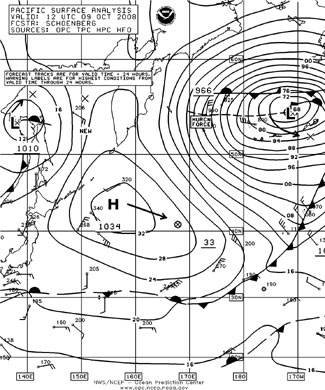 OPC North Pacific Surface Analysis charts