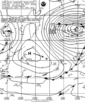 OPC North Pacific Surface Analysis charts