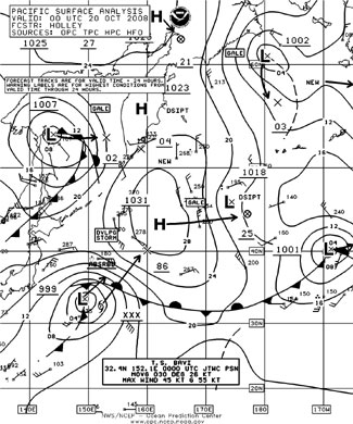 OPC North Pacific Surface Analysis charts