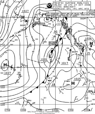 OPC North Pacific Surface Analysis charts