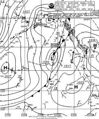 OPC North Pacific Surface Analysis charts