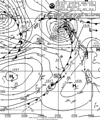 OPC North Pacific Surface Analysis charts