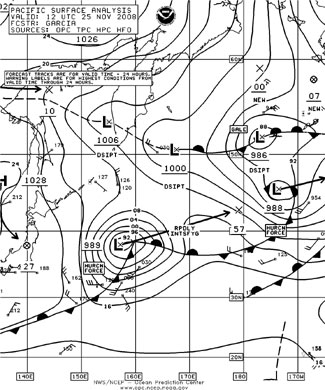 OPC North Pacific Surface Analysis charts