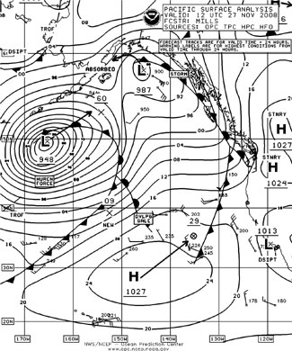 OPC North Pacific Surface Analysis charts