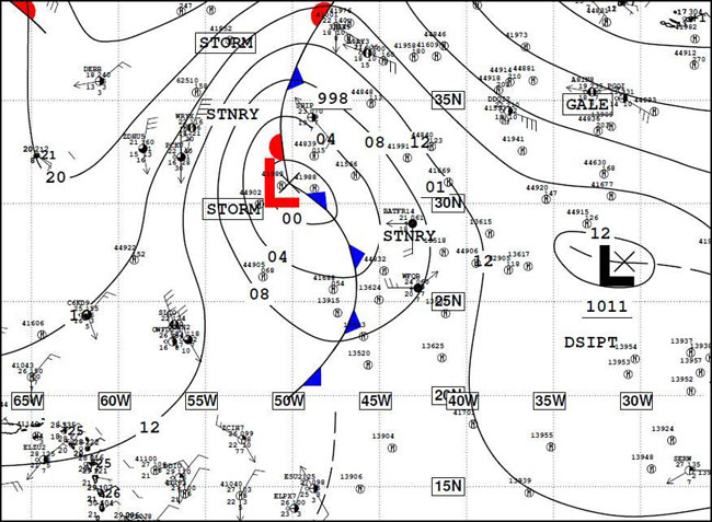 1800 UTC 25 Nov 2008 National Weather Service Unified Surface Analysis