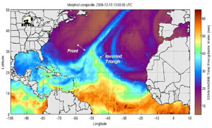 CIMSS Morphed Integrated Microwave Imagery - total precipitable water from 1300UTC 15 Dec