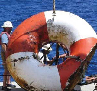 Damage of a TAO buoy due to ship collision