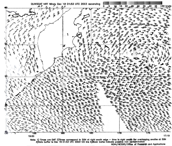 Figure 11 - QuikSCAT scatterometer
image - click to enlarge