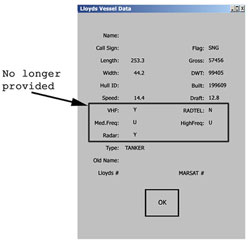 Old Lloyds Vessel Data Dialog - 
Click to Enlarge