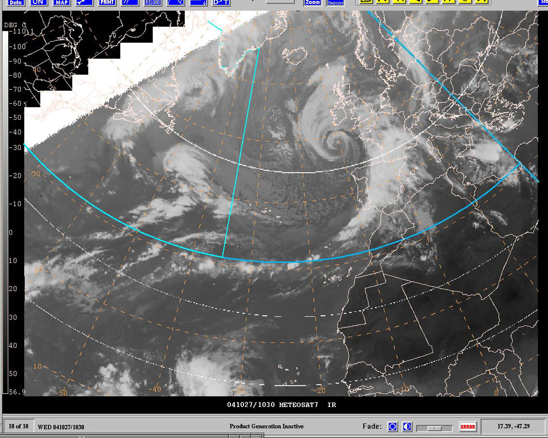 Figure 5. METEOSAT-7 infrared satellite image - Click to Enlarge