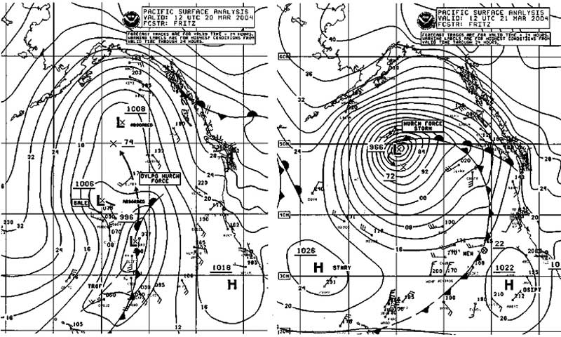 Figure 11 - OPC North Pacific Surface Charts - Click to
Enlarge