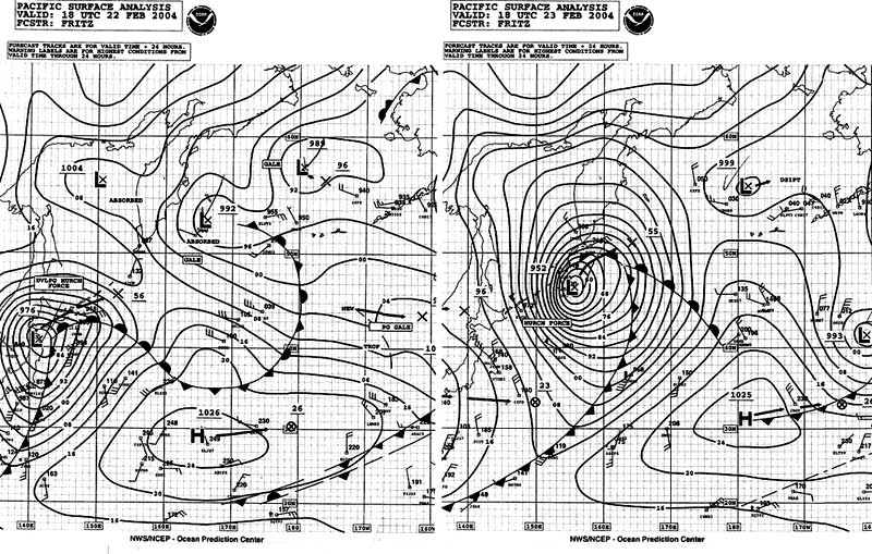 Figure 7 - OPC North Pacific Surface Analysis charts - Click to
Enlarge