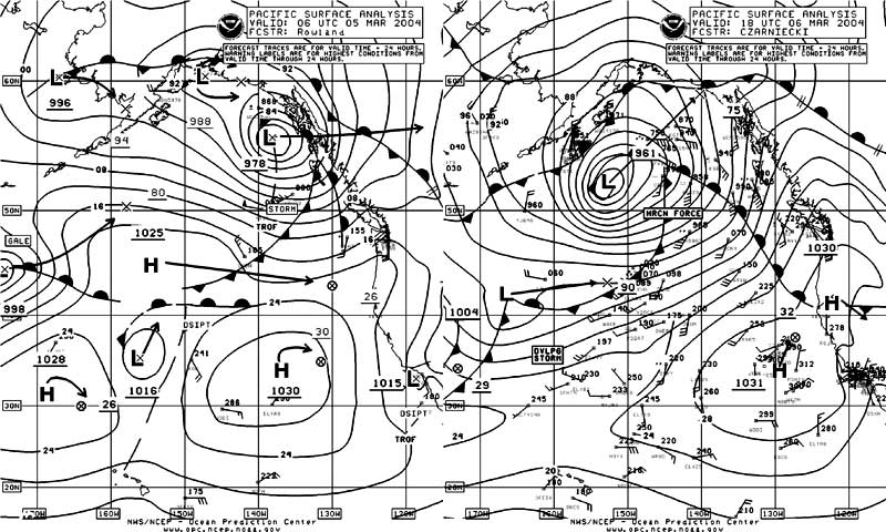 Figure 8 - OPC North Pacific Surface Analysis 
charts - Click to Enlarge